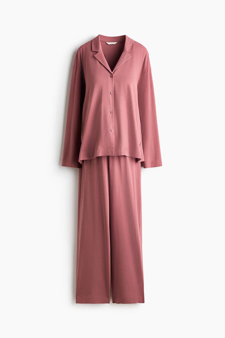 Mama Cotton Pajamas, Alternate, color, Dark dusty pink