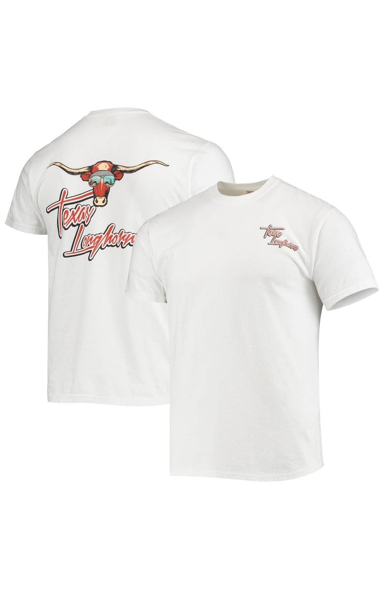 IMAGE ONE Men's White Texas Longhorns Mascot Bandana T-Shirt, Alternate, color, 