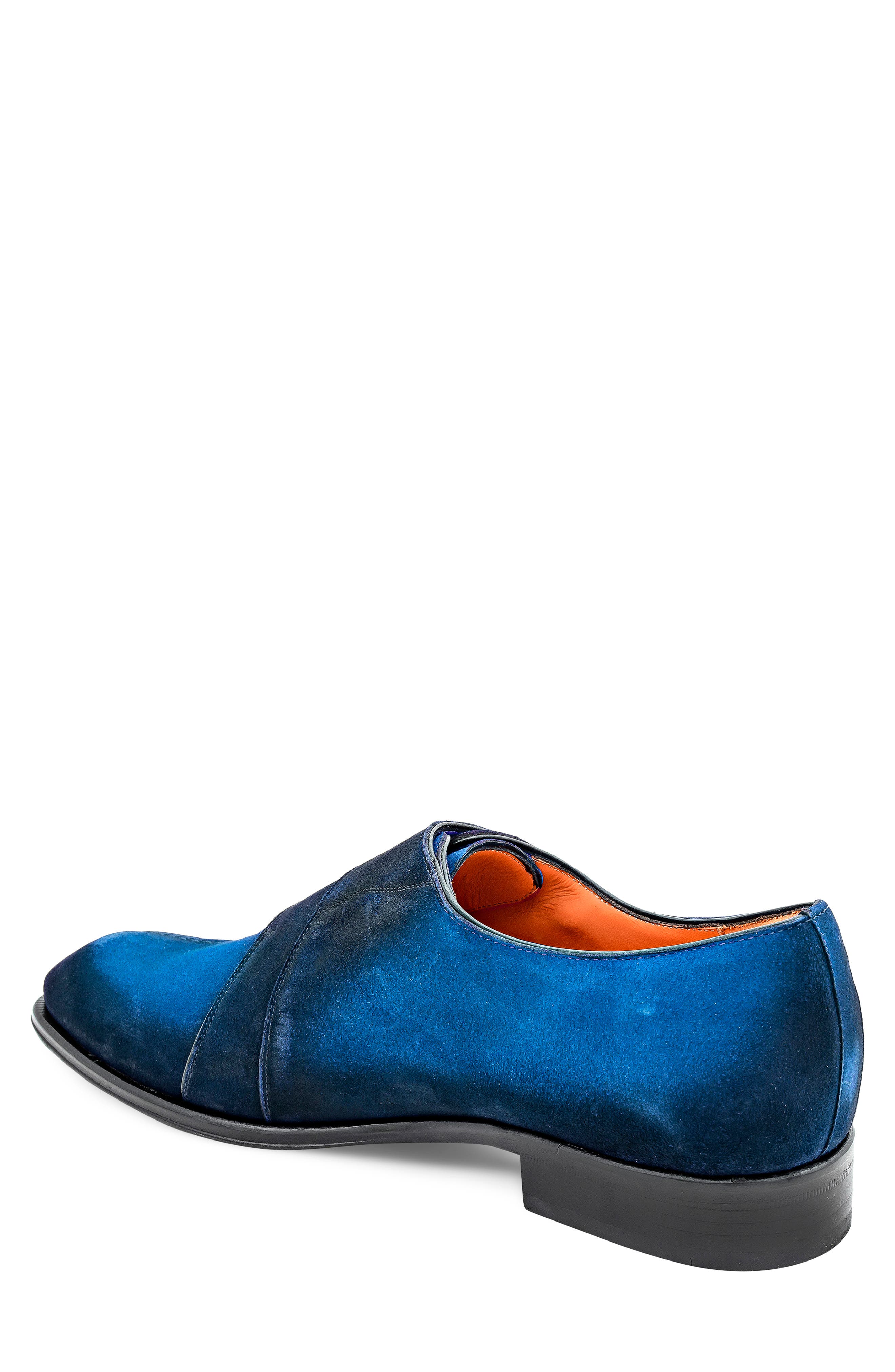 Cascade Double Monk Shoe, Alternate, color, INDIGO