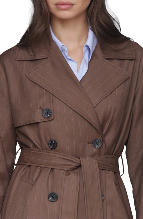 Avec Les Filles Relaxed Duster Trench Coat In Brown