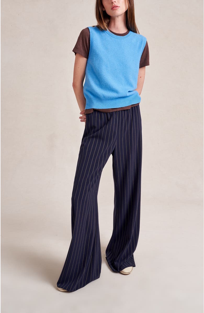 La Ligne Roman Pant, Alternate, color, Navy/Tan