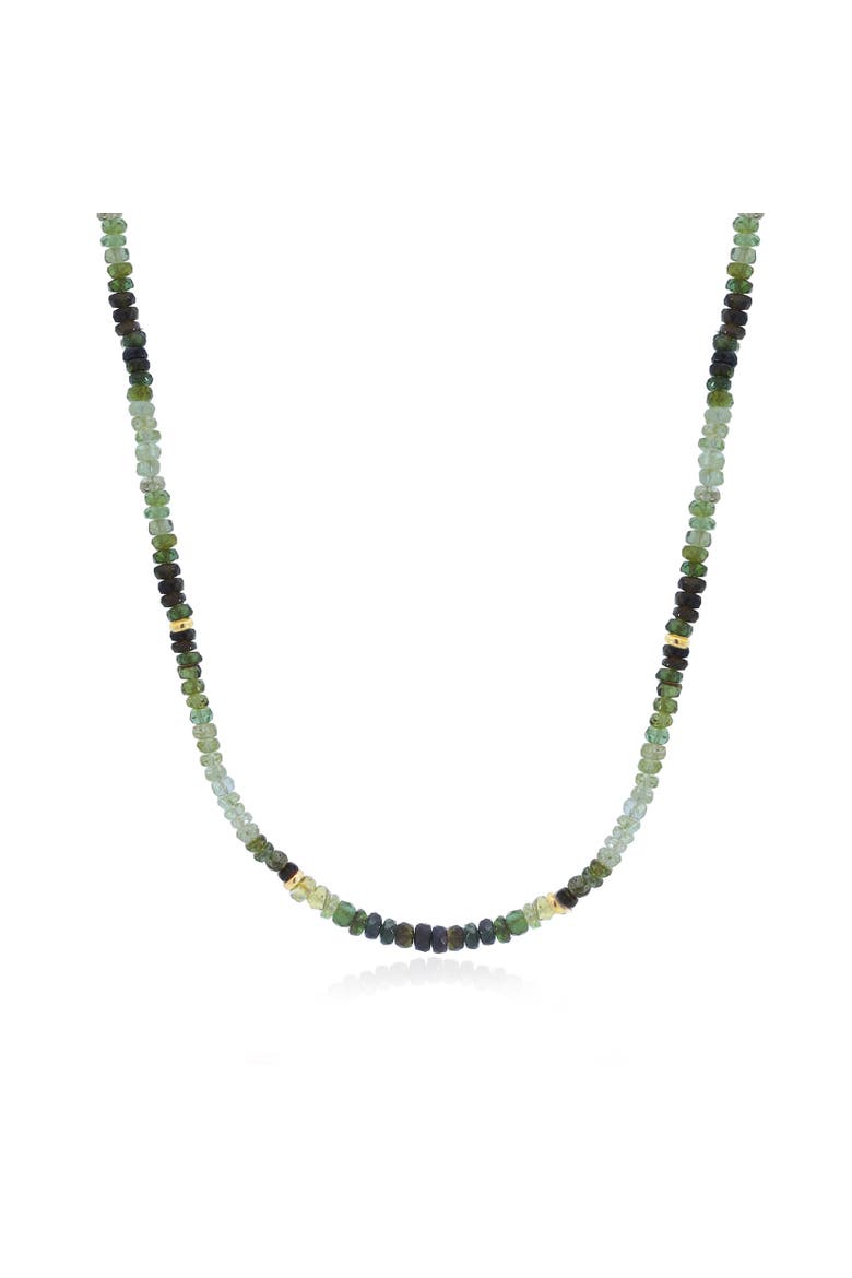 Green Garnet Ombre Bead Necklace, Main, color, Green Garnet