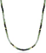 The Lovery Fine Jewelry Green Garnet Ombre Bead Necklace