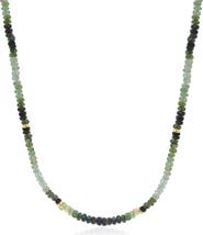 The Lovery Fine Jewelry Green Garnet Ombre Bead Necklace