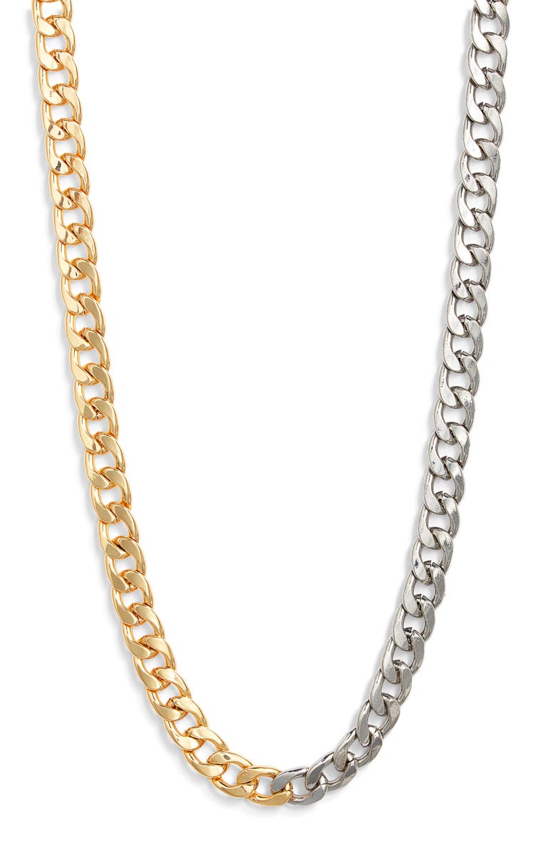 VIDAKUSH Mini Duotone Choker Necklace, Alternate, color, Gold/ Silver