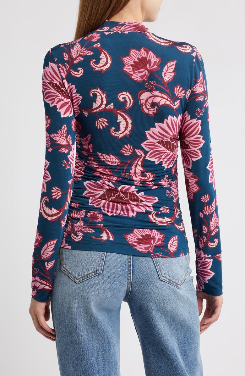 FARM Rio Flower Delicacy Ruched Jersey Top, Alternate, color,