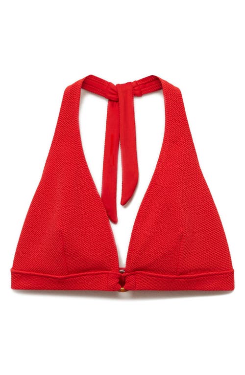 Mango Textured Bikini Top
