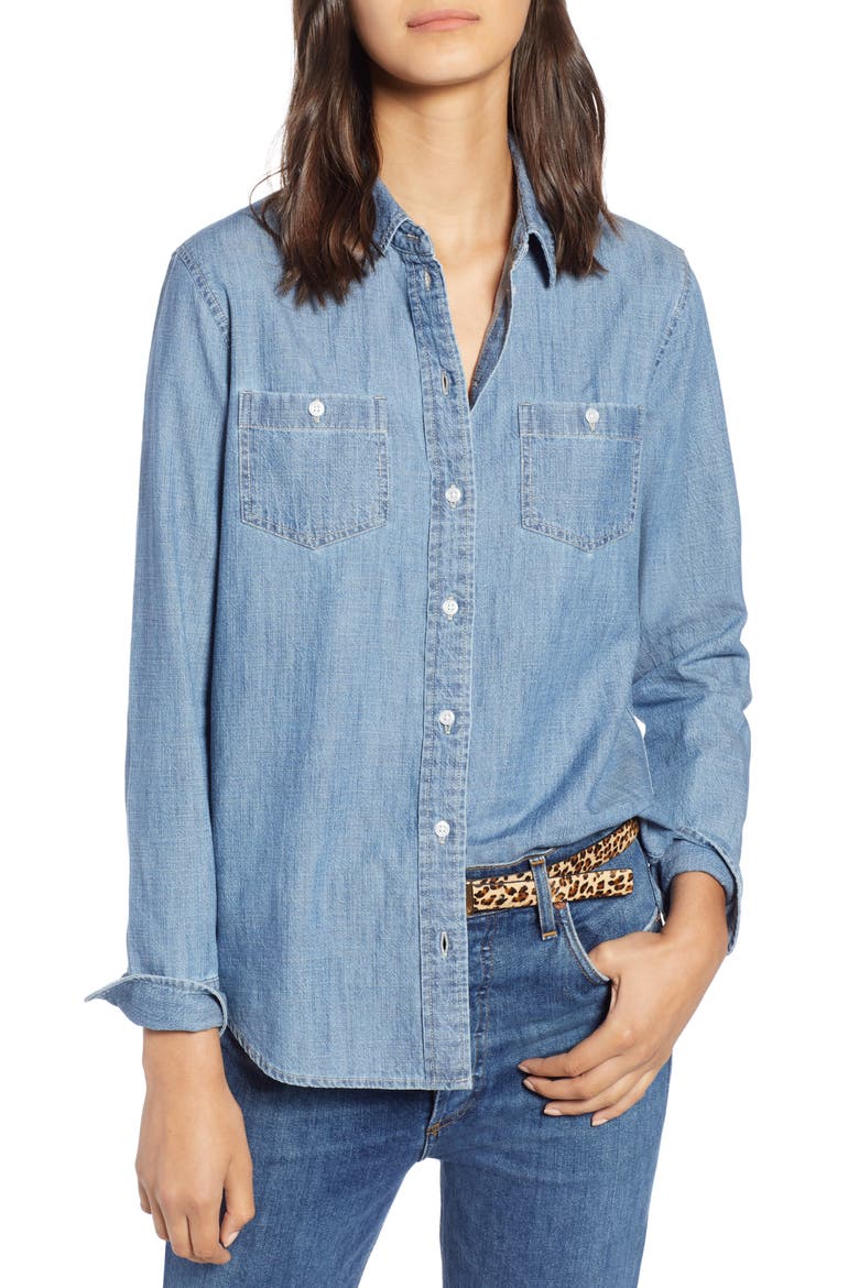 Classic Chambray Shirt, Main, color, CHAMBRAY