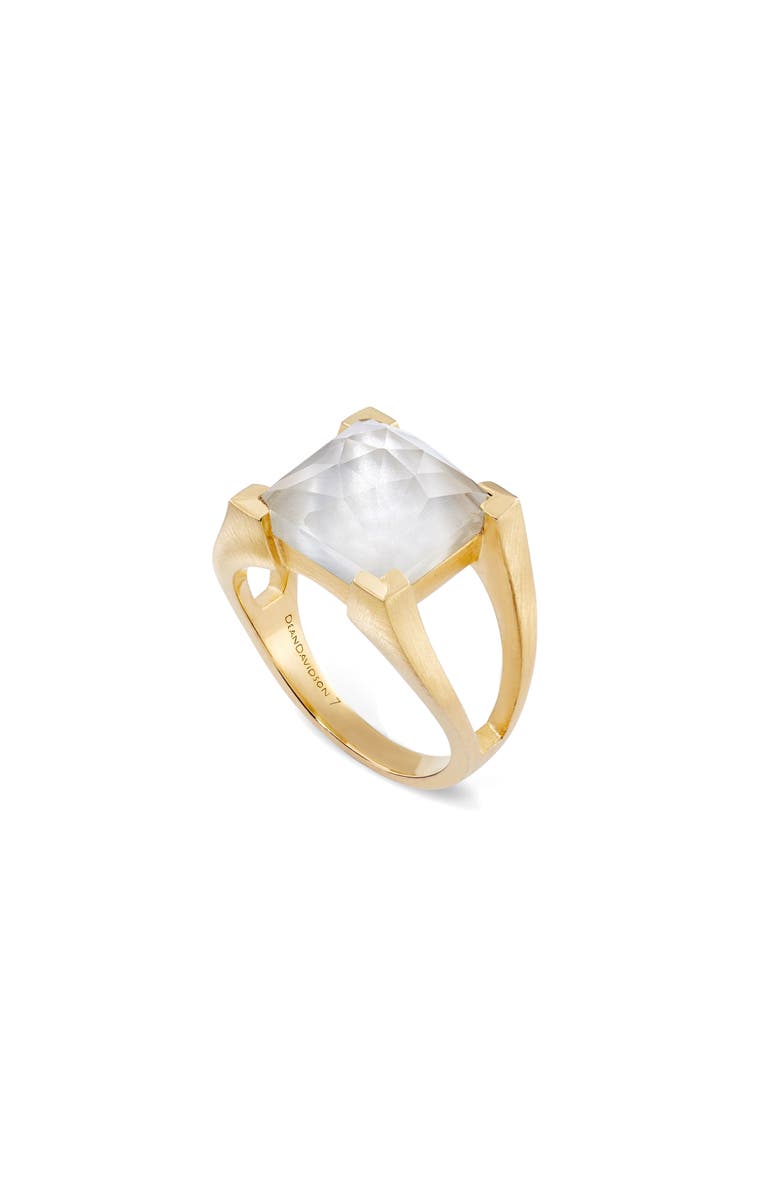 Dean Davidson Mini Plaza Ring, Main, color, Iridescent Pearl/ Gold