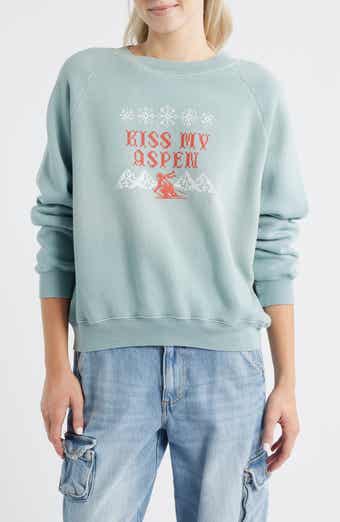 Daydreamer Kiss my Shrunken Cotton Blend Fleece Sweatshirt