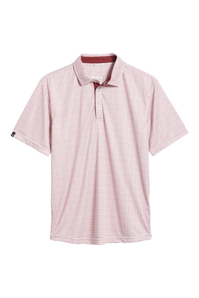 Tanner Geo Print Performance Golf Polo, Alternate, color, MAROON