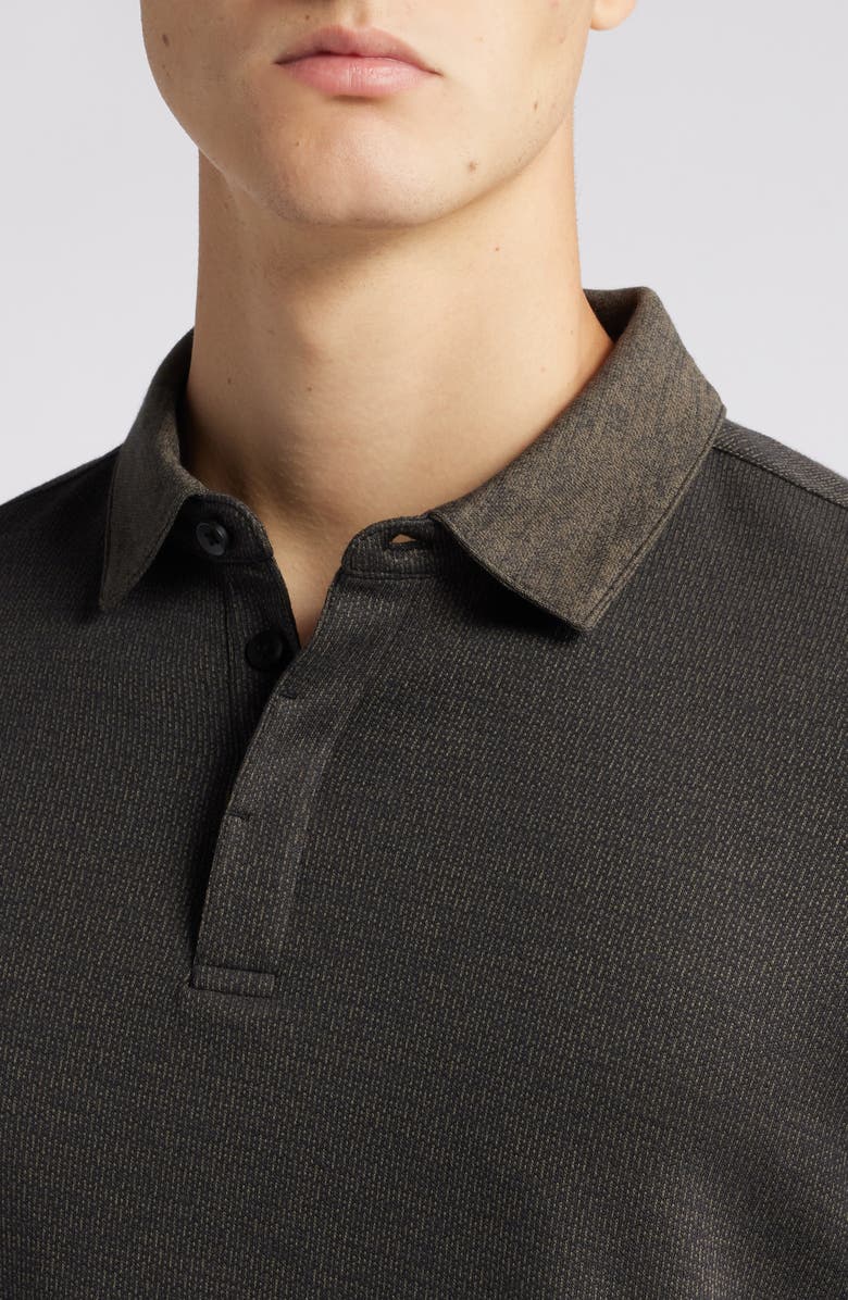 Robert Barakett Gosford Long Sleeve Cotton Blend Polo, Alternate, color, Olive