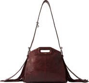 maje Miss M mini cracked leather bag
