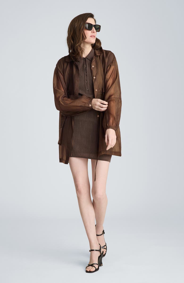 Kenneth Cole Variga Crinkle Sheath Minidress, Alternate, color, 