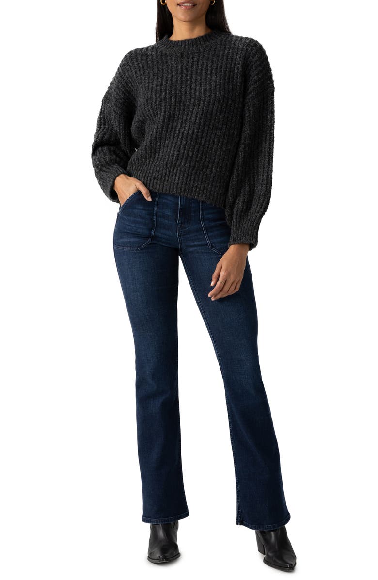 Sanctuary Fuzzy Volume Sleeve Sweater, Alternate, color, 