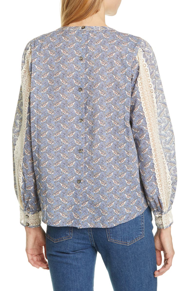 La Vie Rebecca Taylor Woodblock Lace Top, Alternate, color,