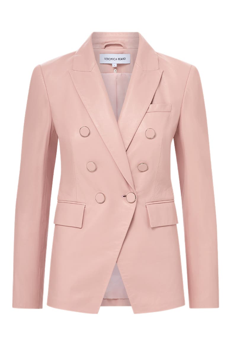 Miller Leather Dickey Jacket, Alternate, color, PINK CLAY