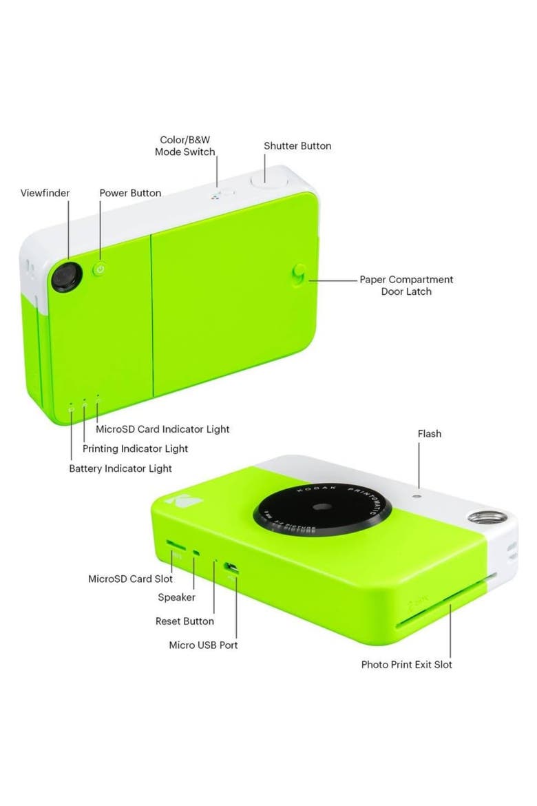 Printomatic Instant Camera Bundle, Alternate, color, Green