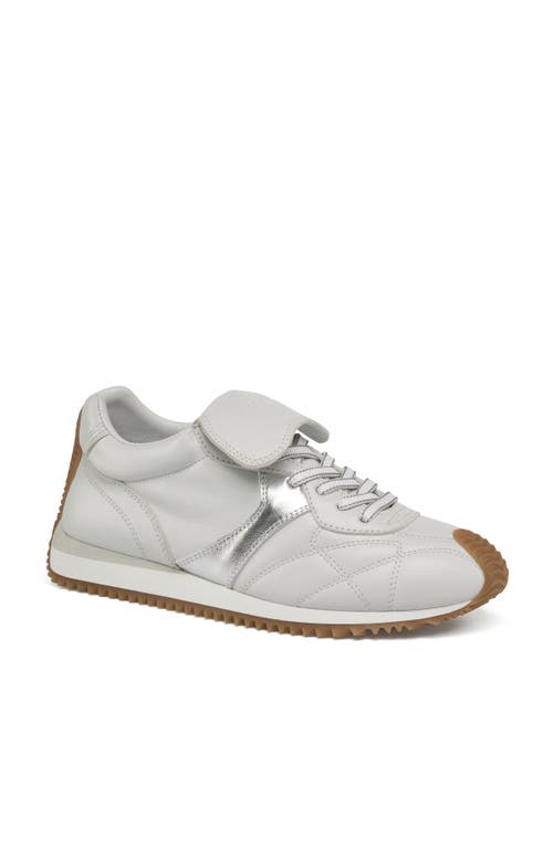 Jslides Footwear Lotty Sneaker In White Silver