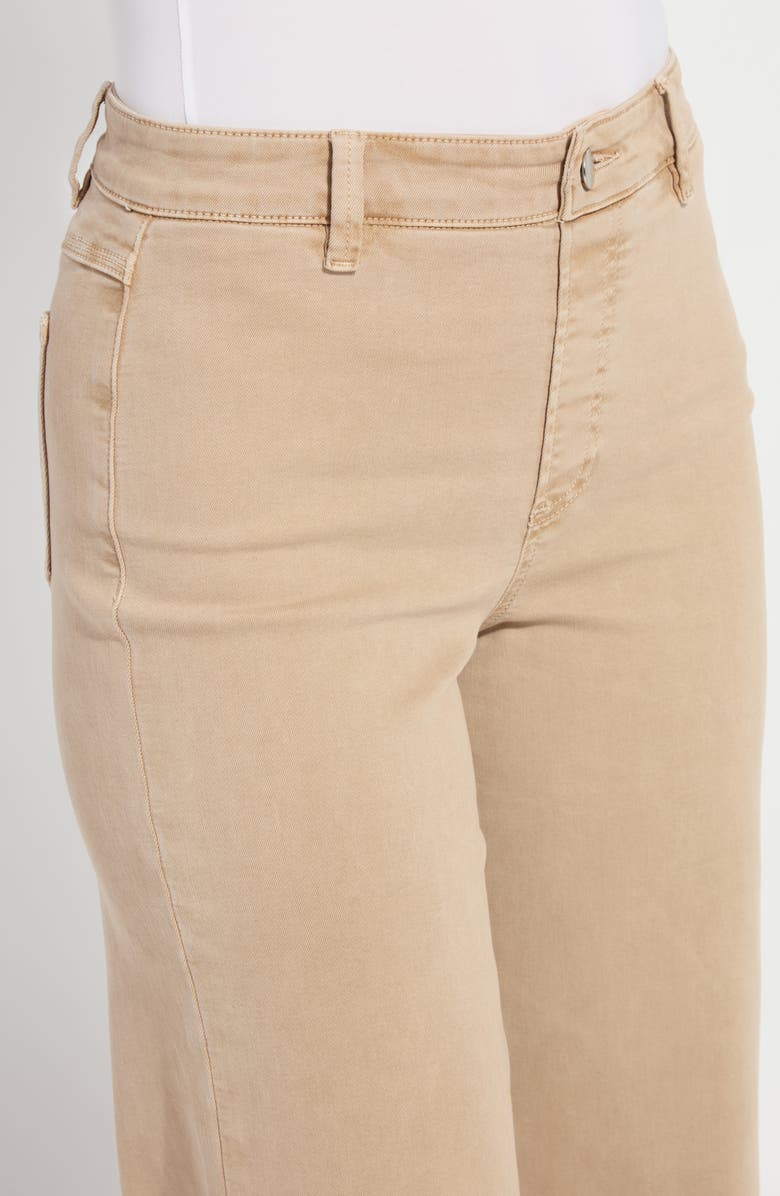 Lysse Iris Flat Front Wide Leg Jeans, Alternate, color, Asutex Desert Khaki