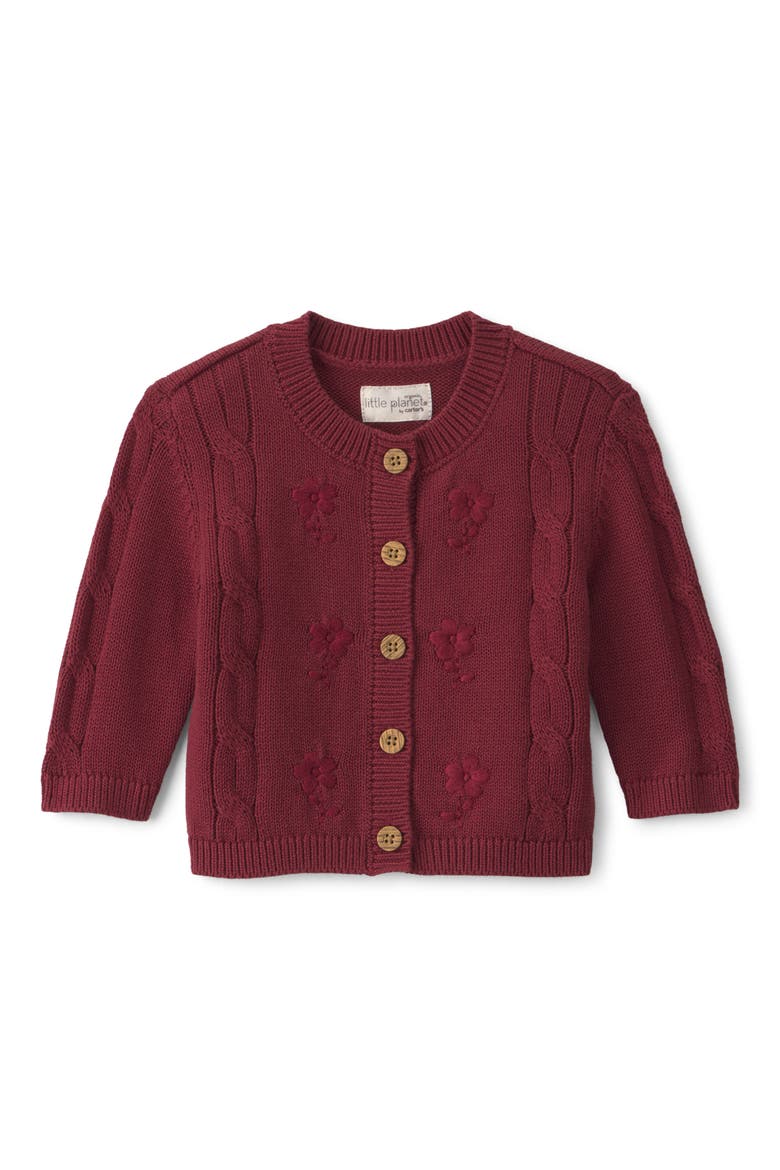 Kids' Organic Cotton Cardigan, Main, color, TERRA STONE