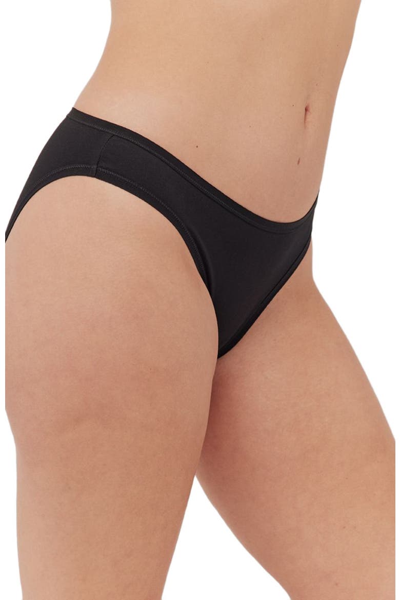 Organic Cotton Everyday Classic Fit Bikini 6-Pack, Alternate, color, Black