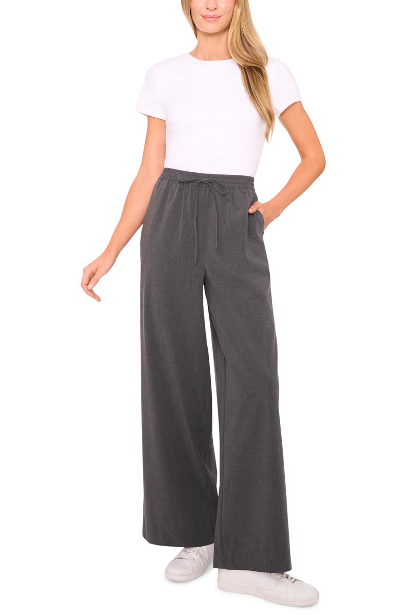 Halogen<sup>®</sup> Wide Leg Pants, Alternate, color, Medium Heather Grey