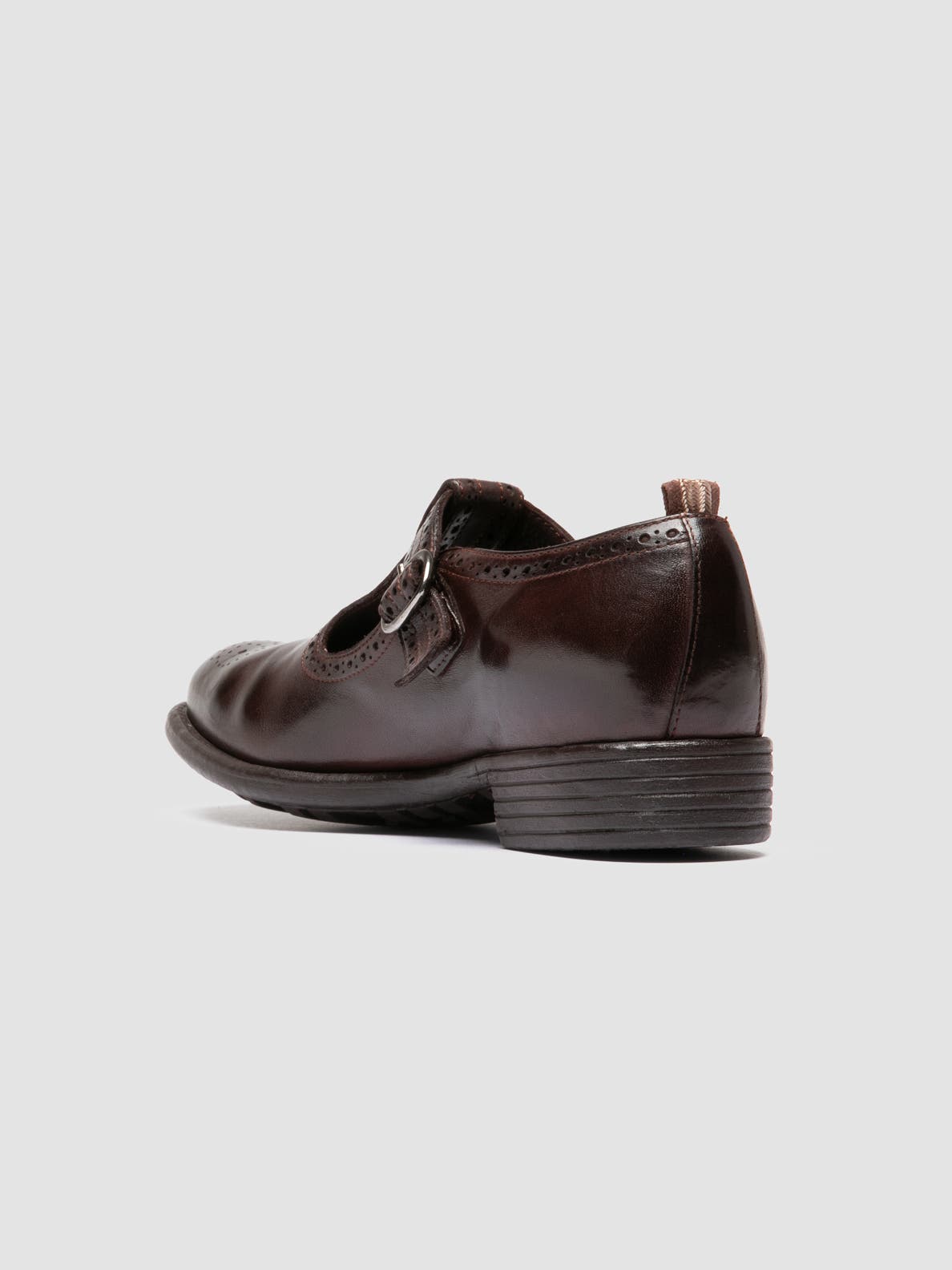 Calixte 071 Leather T-Bar Shoes, Alternate, color, Burgundy