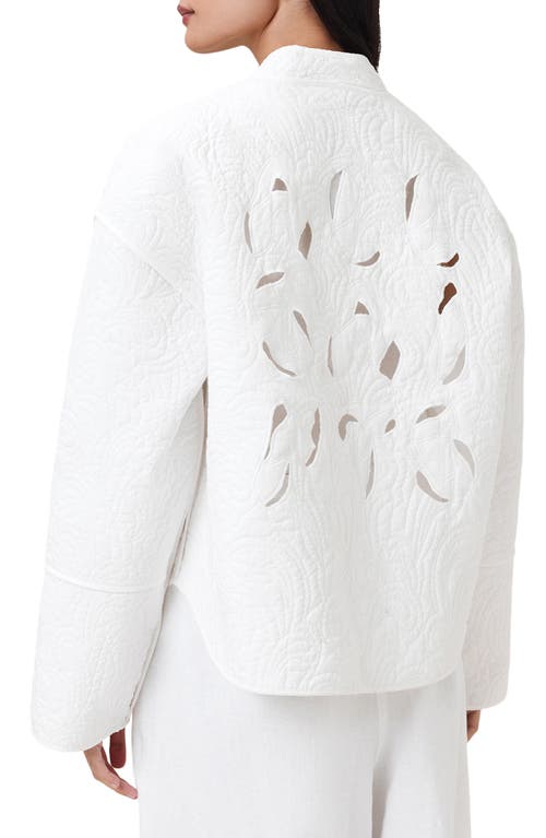Allsaints Clary Quilted Shacket In White