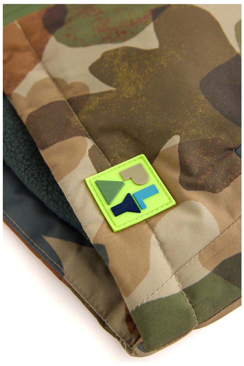 Camo Print Waterproof Hooded Jacket, Alternate, color, GREEN