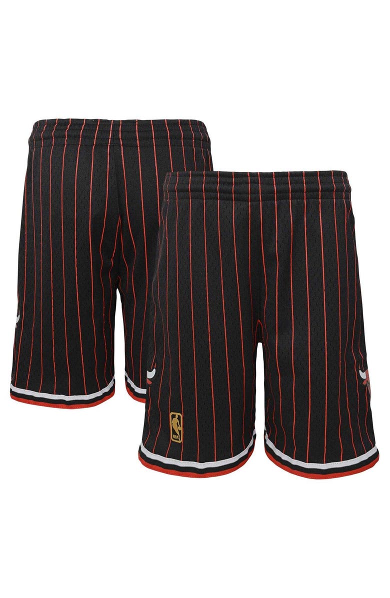 Mitchell & Ness Youth Mitchell & Ness Black Chicago Bulls Hardwood Classics Swingman Shorts, Main, color, Black