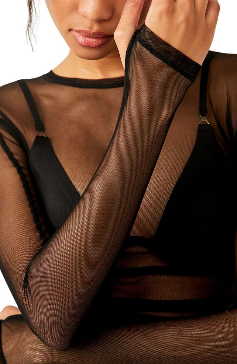 Free People Last Layer Sheer Mesh Top, Alternate, color,