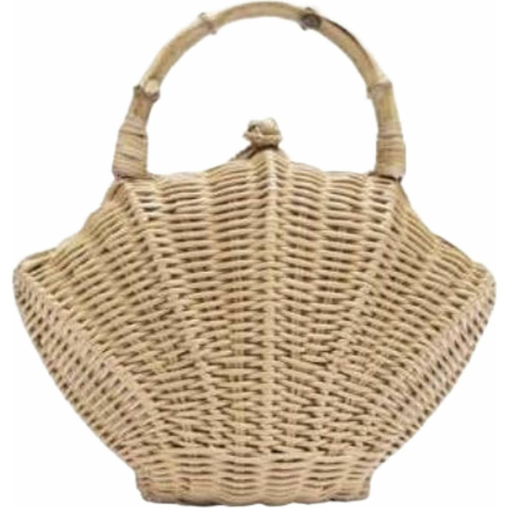 Jelavu Shelly Rattan Crossbody Bag In Natural