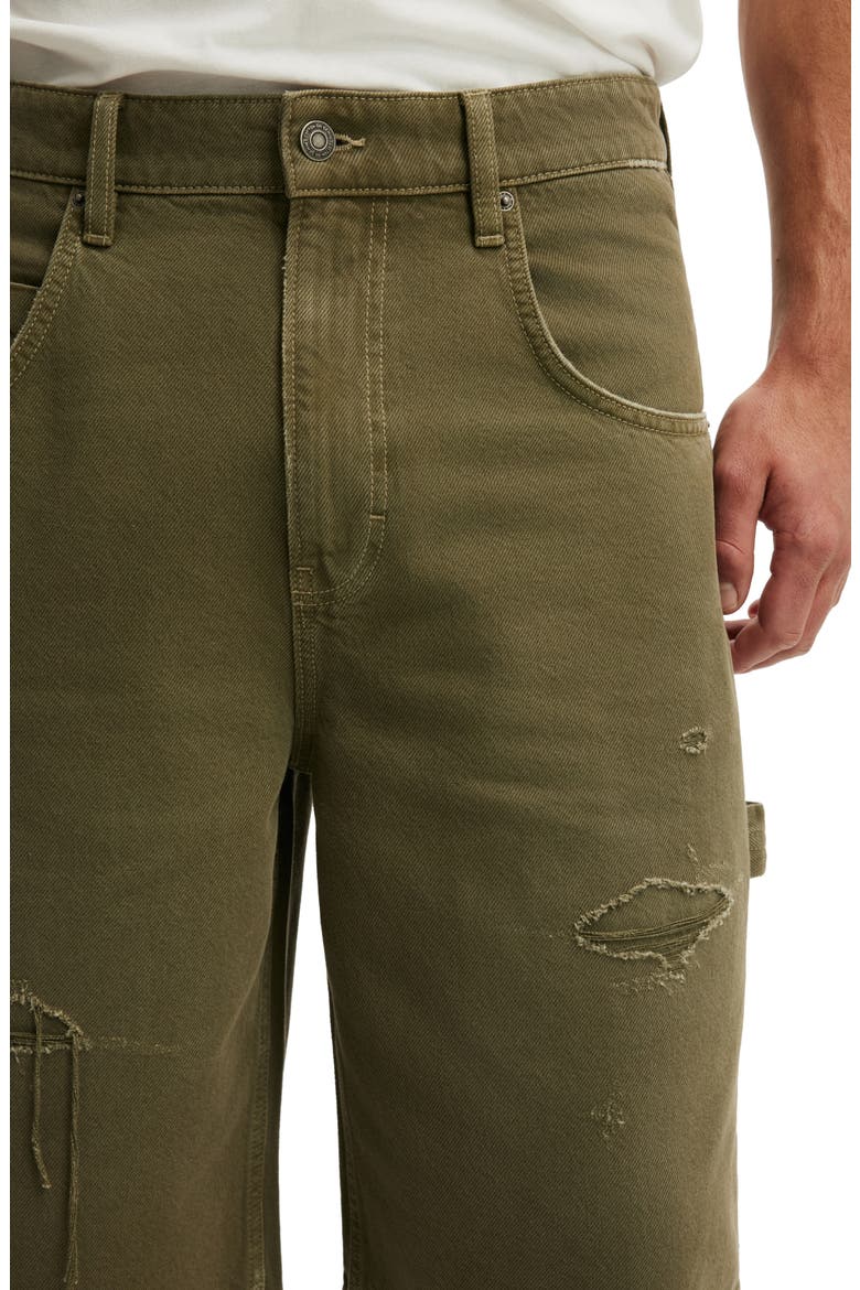 Men's Y2k Super Baggy Jort, Alternate, color, Carpenter Garage Green