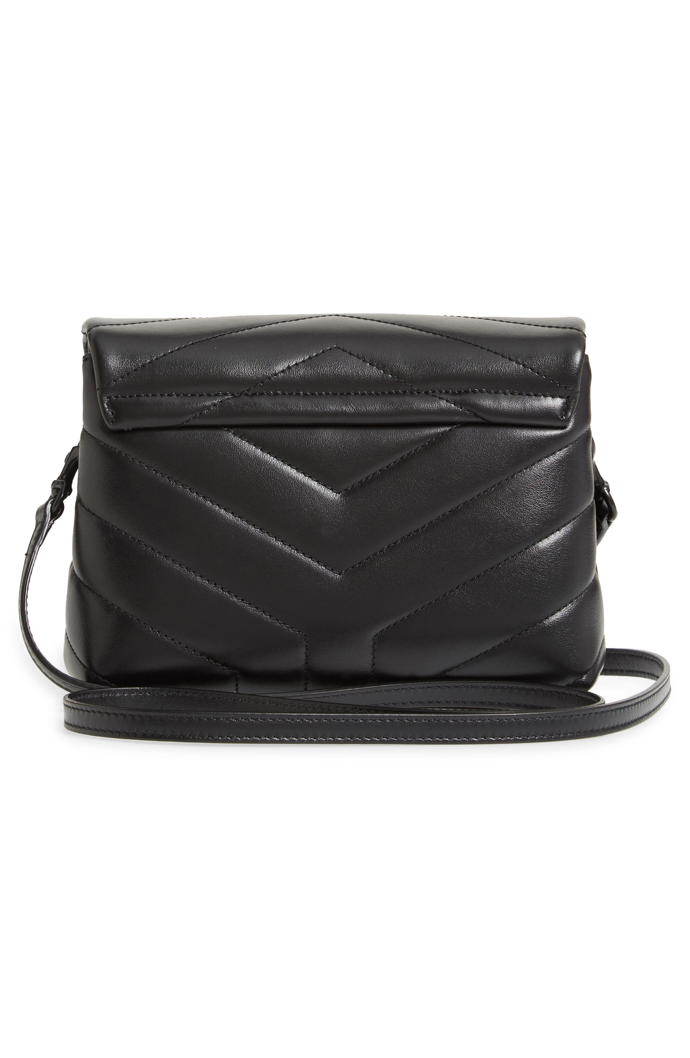 Saint Laurent Toy Loulou Leather Crossbody Bag, Alternate, color, 