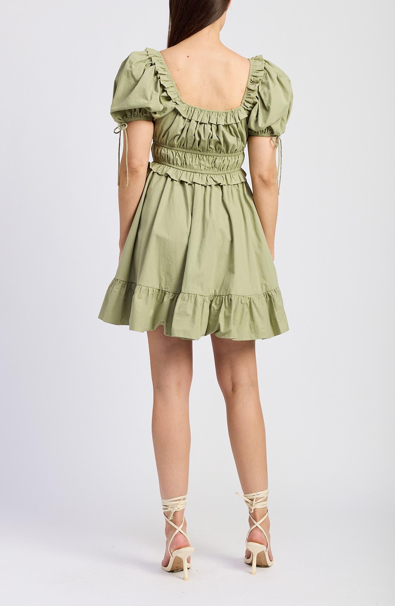 En Saison Ruffle Puff Sleeve Tiered Minidress (Women) | Nordstromrack