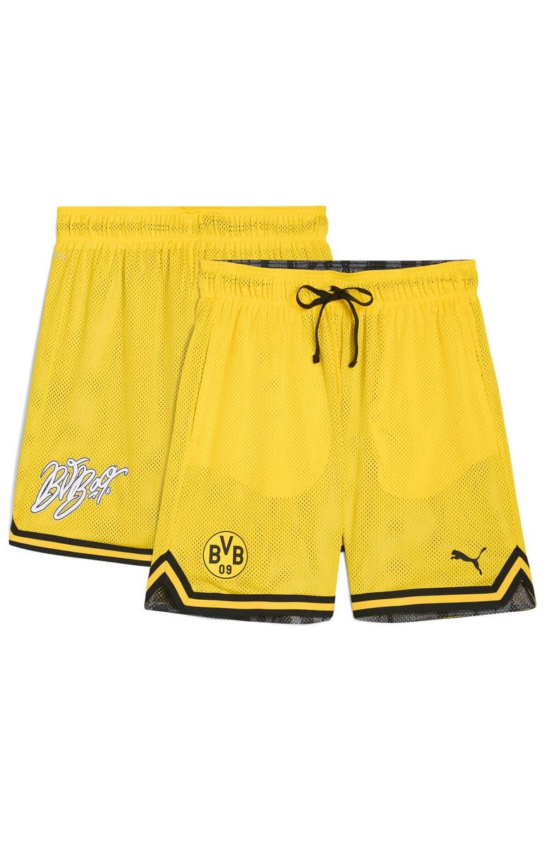 PUMA Men's Puma Yellow Borussia Dortmund 2025 FIFA Club World Cup Hoops Reversible Shorts, Main, color, Yellow