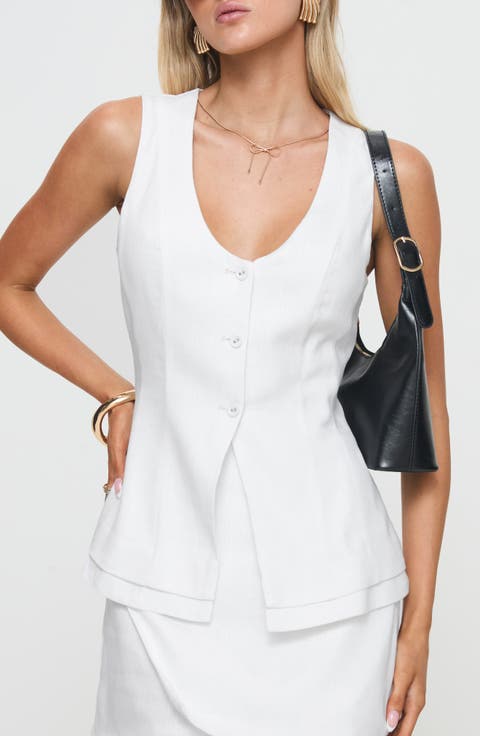 Springview Cotton & Linen Cutaway Vest