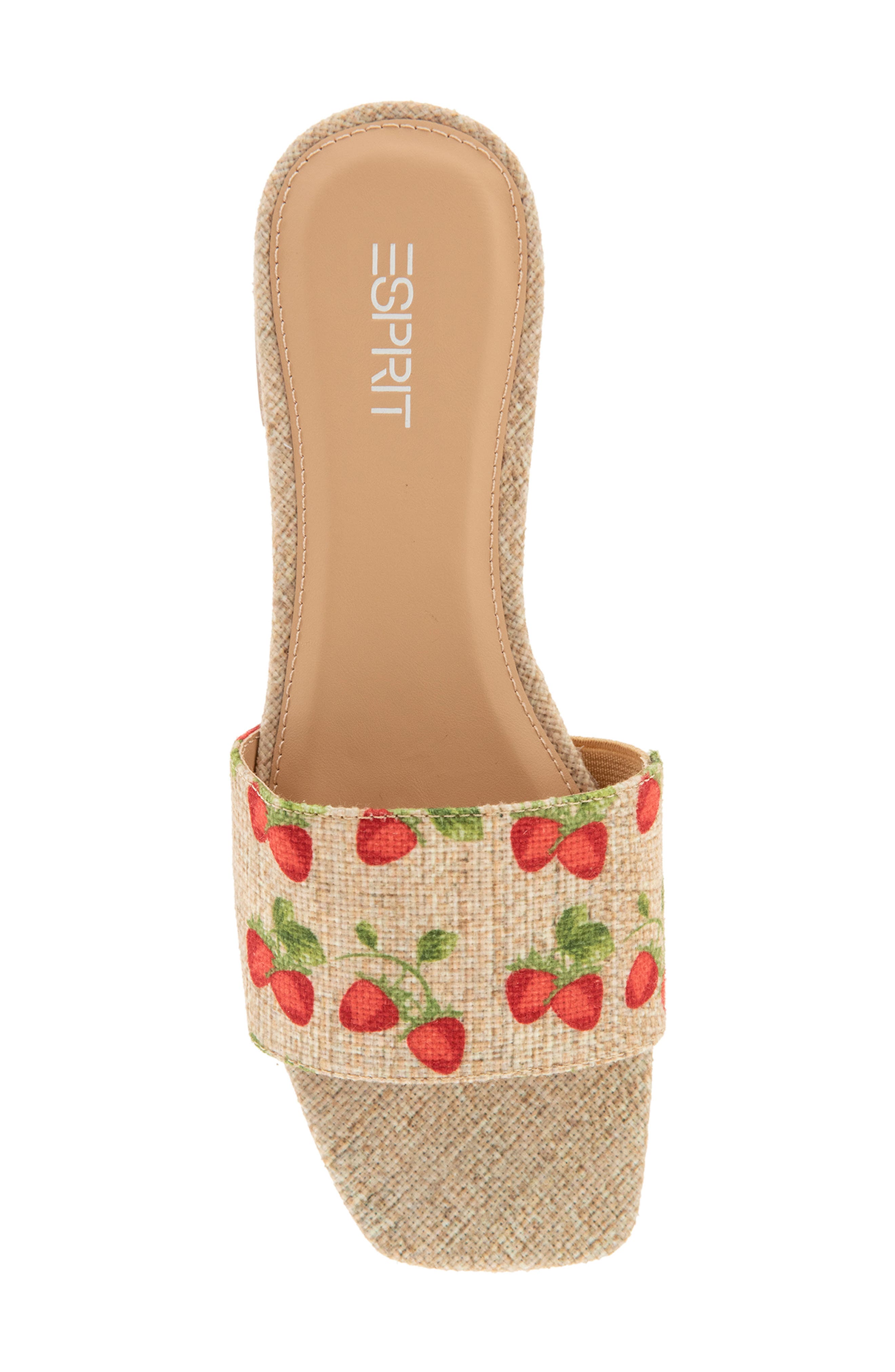 Esprit Rylee Slide Sandal, Alternate, color, Linen/ Strawberry