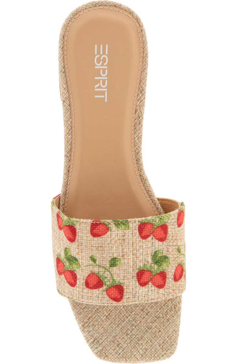 Esprit Rylee Slide Sandal, Alternate, color, Linen/ Strawberry