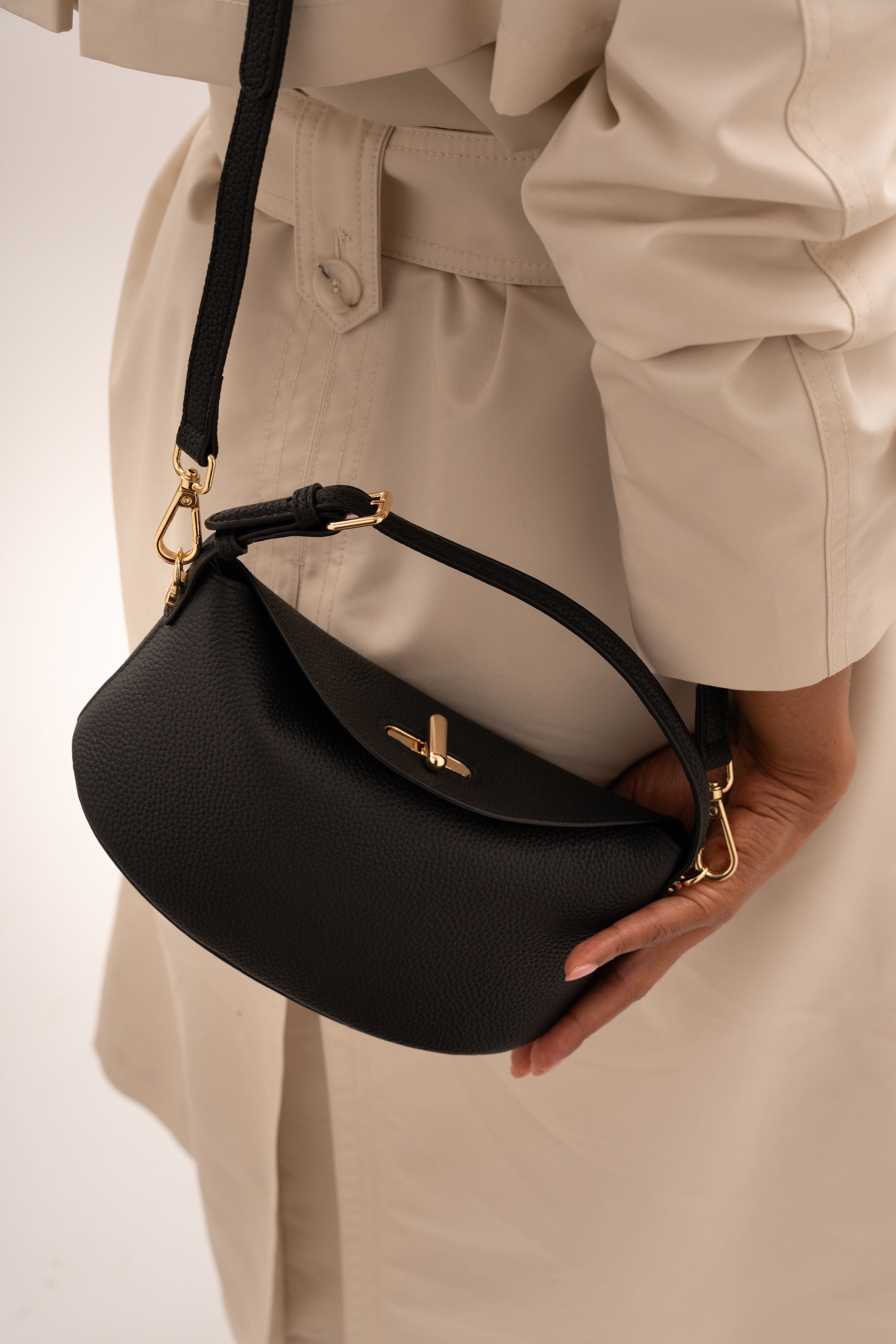 Bob Oré Blue Collection Lune Handbag, Alternate, color, Black