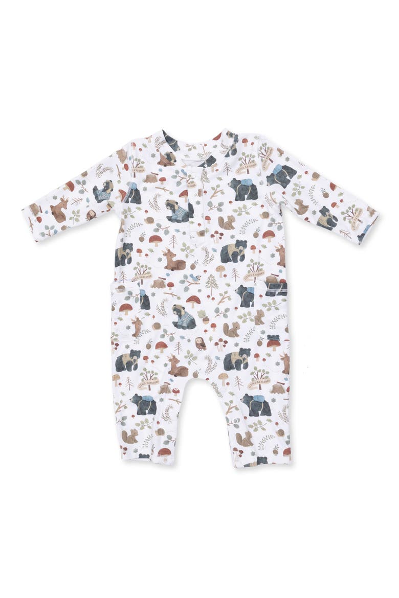 Kids' Woodland Animals Romper, Main, color, IVORY