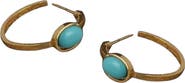 Erin McDermott Jewelry Turquoise Oval Mini Hoops
