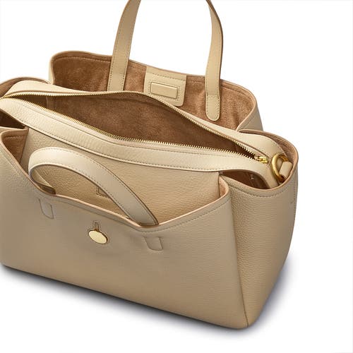 Radley London Bathurst Mews Medium Ziptop Satchel Bag In Stone