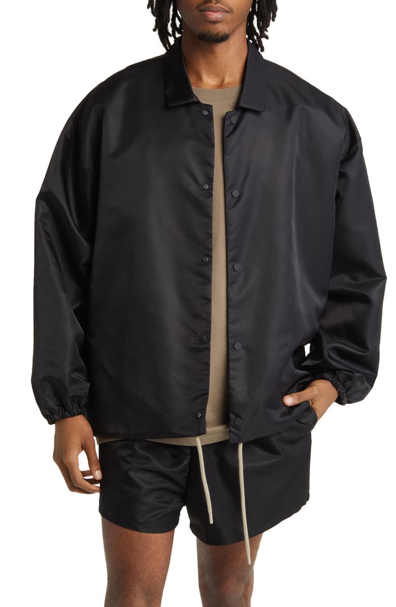 Fear of God Essentials Nylon Coach's Jacket, Main, color,