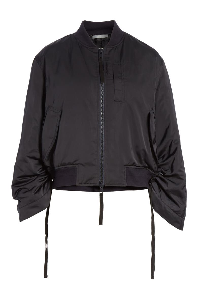 Parachute Bomber Jacket, Alternate, color, BLACK