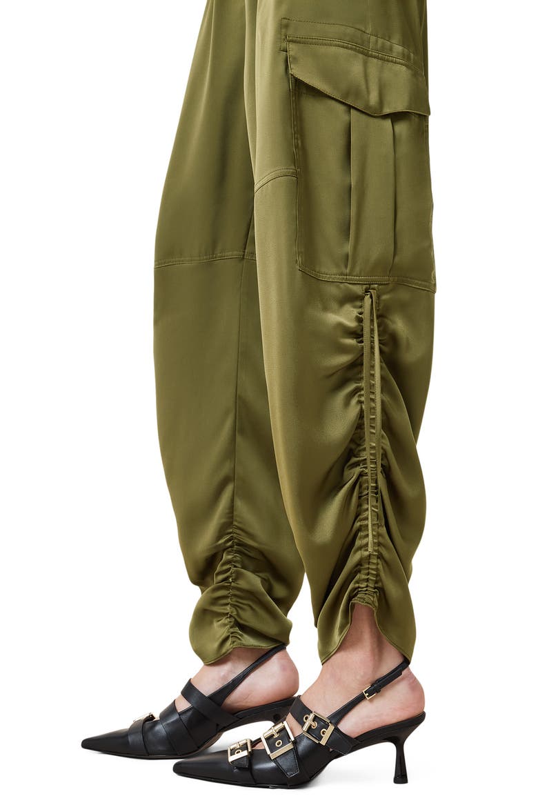 Kaye Ruched Cargo Pants, Alternate, color, KHAKI GREEN