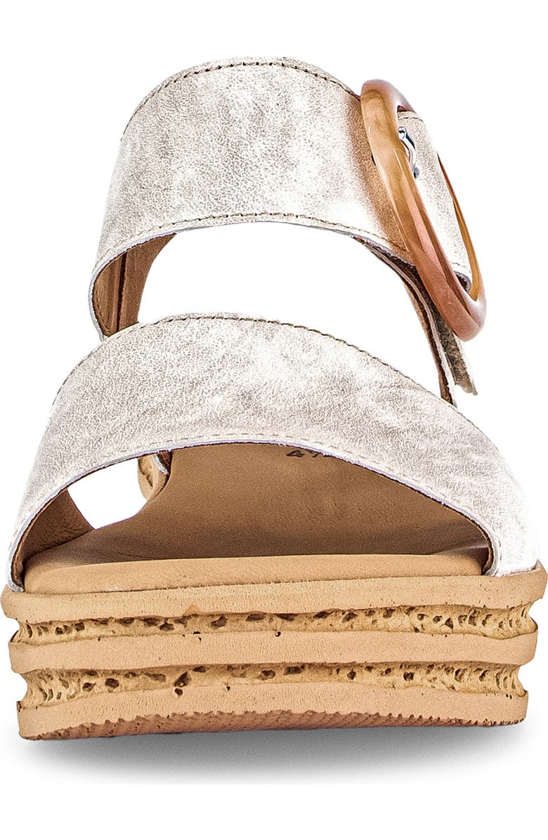 Gabor Ankle Strap Platform Wedge Sandal, Alternate, color, Puder
