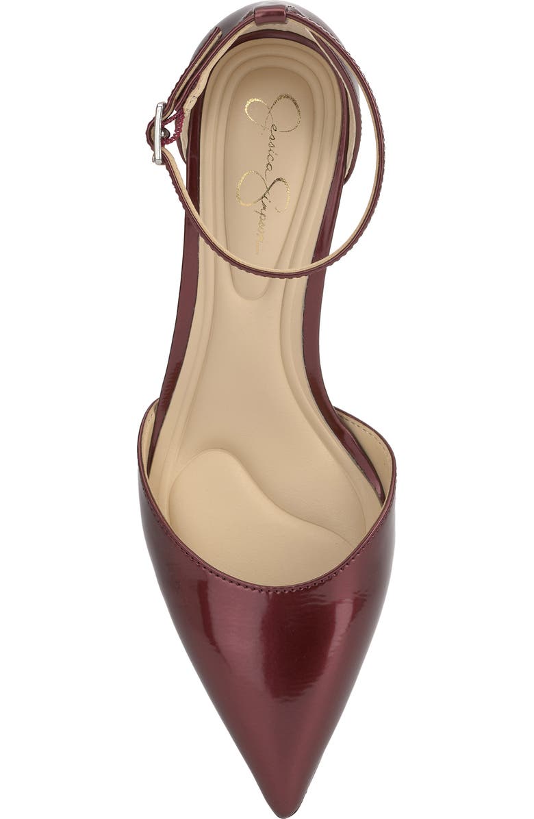 Jessica Simpson Foxena Ankle Strap Pointed Toe Pump, Alternate, color, Oxblood