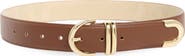 Steve Madden Feathered Edge Faux Leather Belt